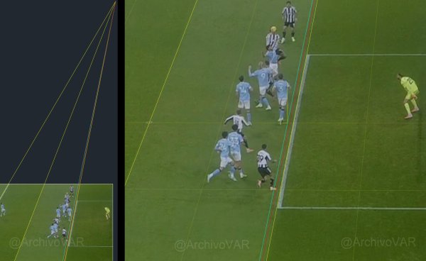 送钱宝 这球真有效？纽卡对阵曼城制胜球的越位判定高度存疑