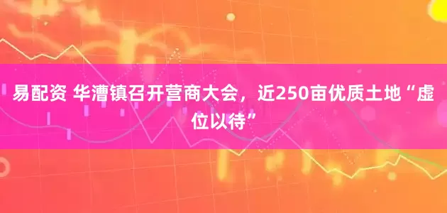 易配资 华漕镇召开营商大会，近250亩优质土地“虚位以待”